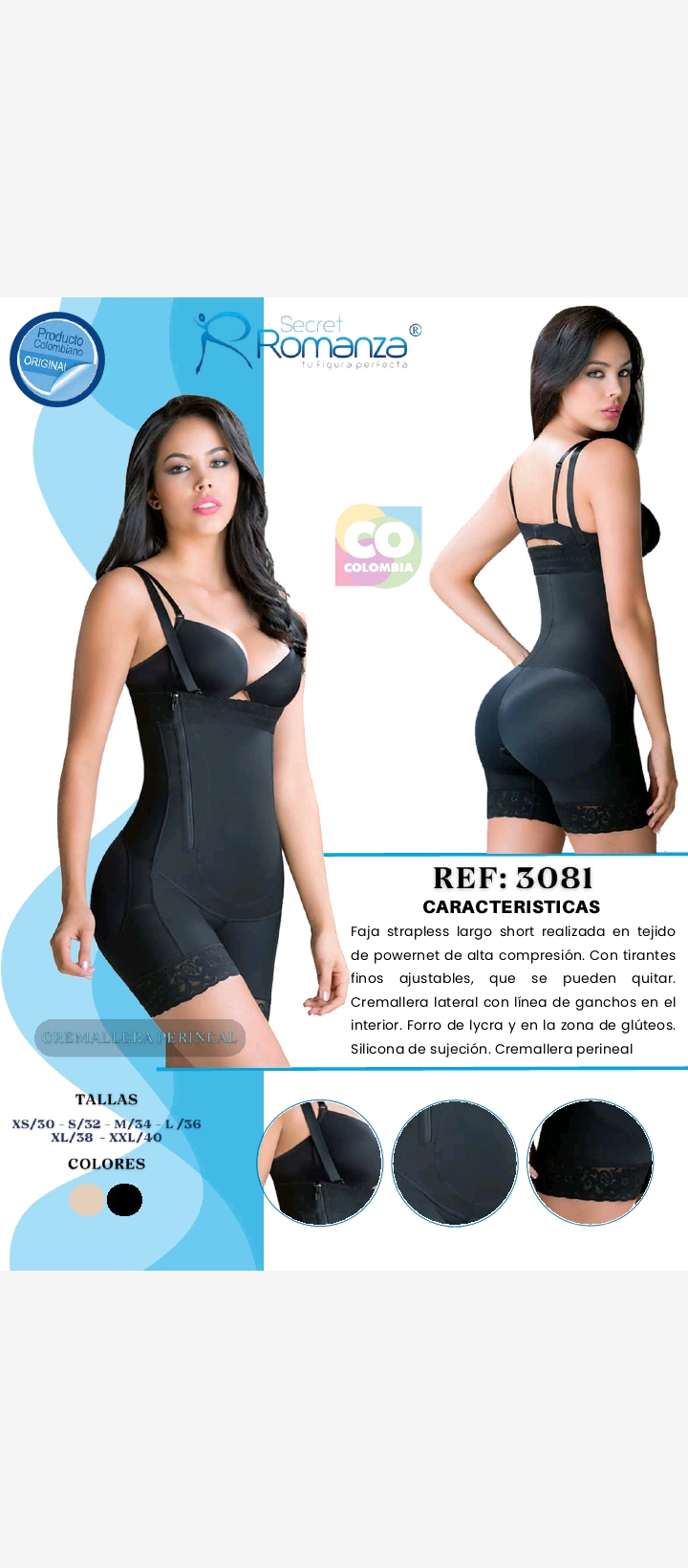 Faja Strapless con Powernet Ref. 3081 Romanza