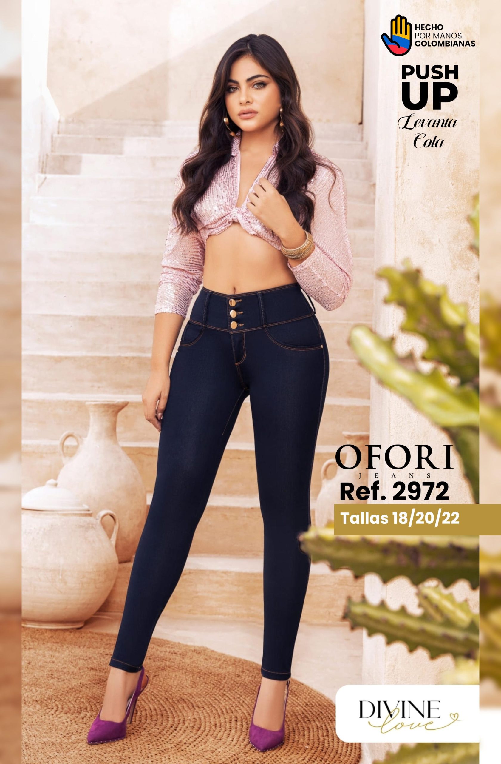 Jeans Colombiano Push Up con Bolsillos Ref. 2972 OFORI