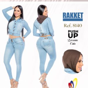 Conjunto Rakket Colombiano Push Up y Chaqueta Vaquera Ref. 8140