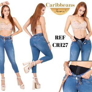 Jean Dama con Estilo Colombiano de Moda Ref. CR127