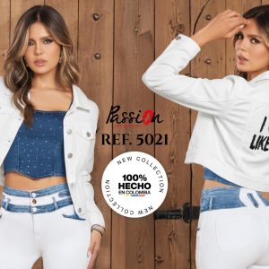Chaqueta Para Dama Hecha en Jean Ref. 5021