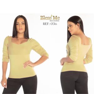 Blusa con Mangas Medio Brazo y Escote Ref. BM036